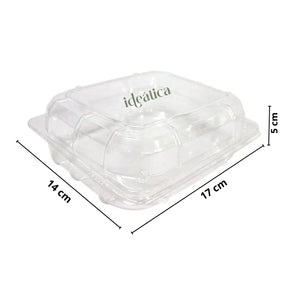 Contenedor Tipo Almeja con Bisagra Chico Para Alimentos, Ensaladas, Postres o Comida Plastico Rectangular - ( 20 Pzas / 100 Pzas ) IN