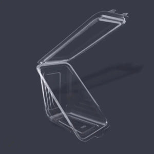 Contenedor con Bisagra Para Sandwich Plastico Triangular - ( 25 Pzas / 50 Pzas ) IN