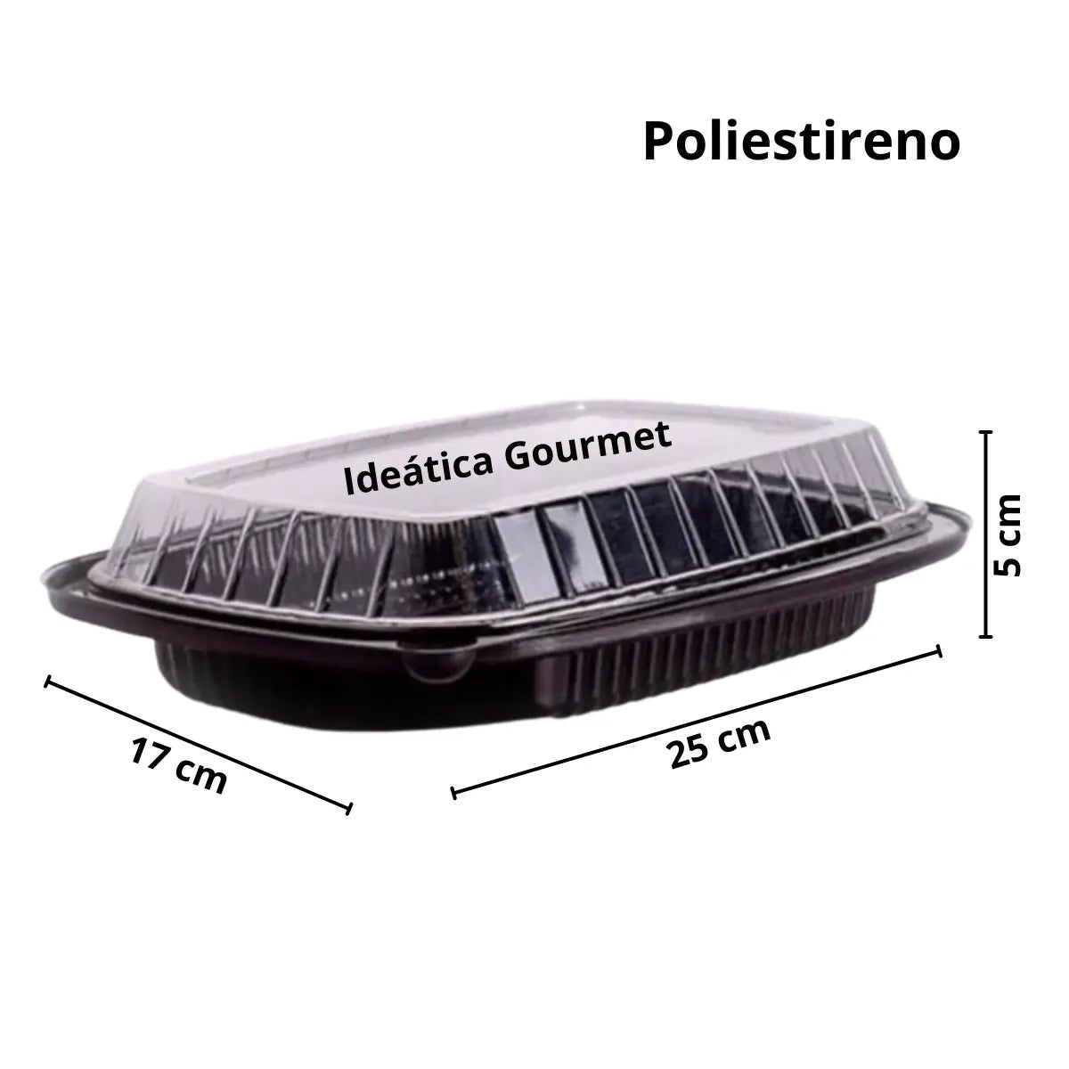 Contenedor con Tapa para Alimentos o Comida Plástico sin Divisiones Rectangular IN
