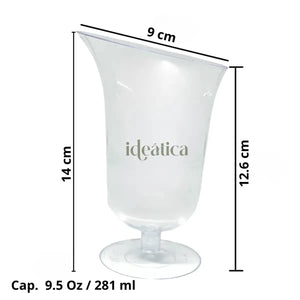 Copa Alcatraz para Postres o Bebidas Re-utilizable Plastico Catering - 9.5 Oz / 281 ml 60 Pzas PT