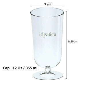 Copa Cooler Embajador para Bebidas o Postres Re-utilizable Plastico Catering - 12 Oz / 355 ml 60 Pzas PT