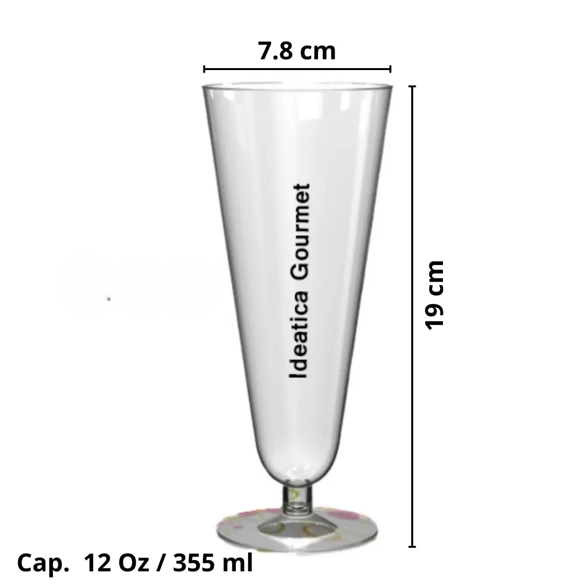 Copa Flauta 12 Oz para Postres Re-utilizable Candy Bar Catering IA
