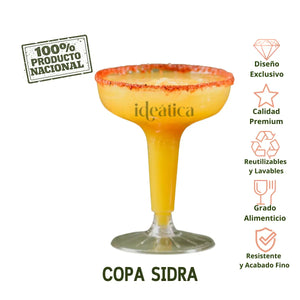 Copa Sidra para Postres o Bebidas Re-utilizable Plastico Catering - 3.5 Oz / 104 ml ( 6 Pzas / 60 Pzas )