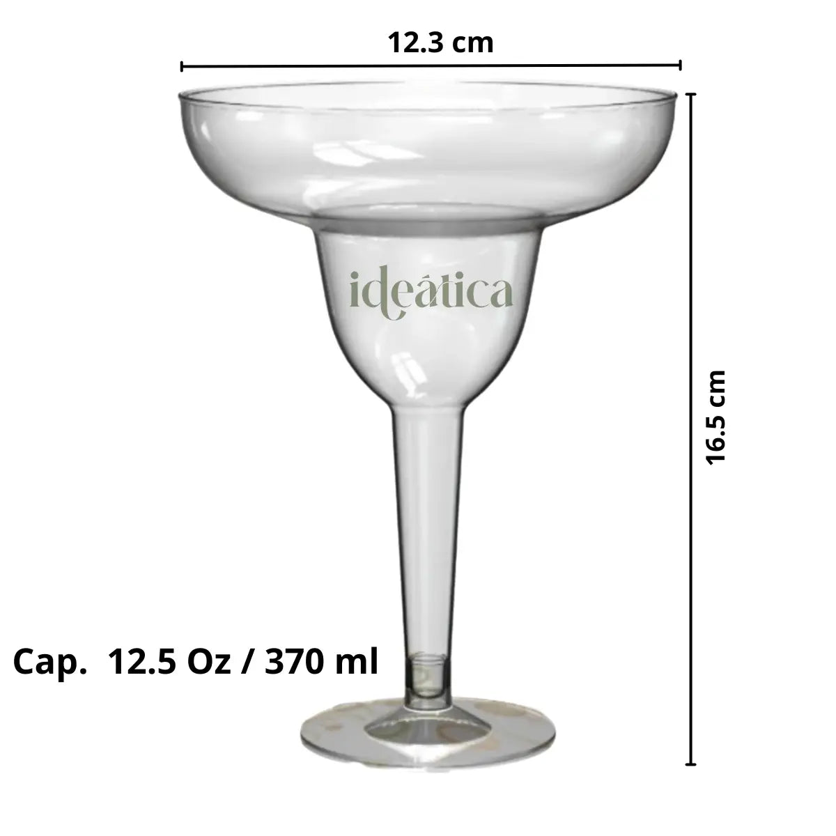 Copa para Bebidas o Postres Margarita Re-utilizable Candy Bar Catering 12.5 Oz PT