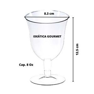 Copa para Bebidas o Postres Tulipan Re-utilizable Candy Bar Catering 8 Oz PT