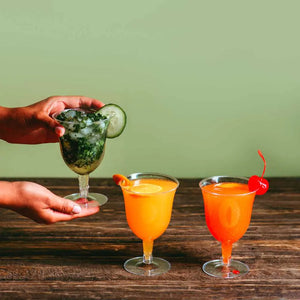 Copa para Bebidas o Postres Tulipan Re-utilizable Plastico Catering - 8 Oz / 237 ml  80 Pzas PT