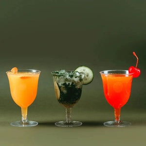 Copa para Bebidas o Postres Tulipan Re-utilizable Plastico Catering - 8 Oz / 237 ml  80 Pzas PT