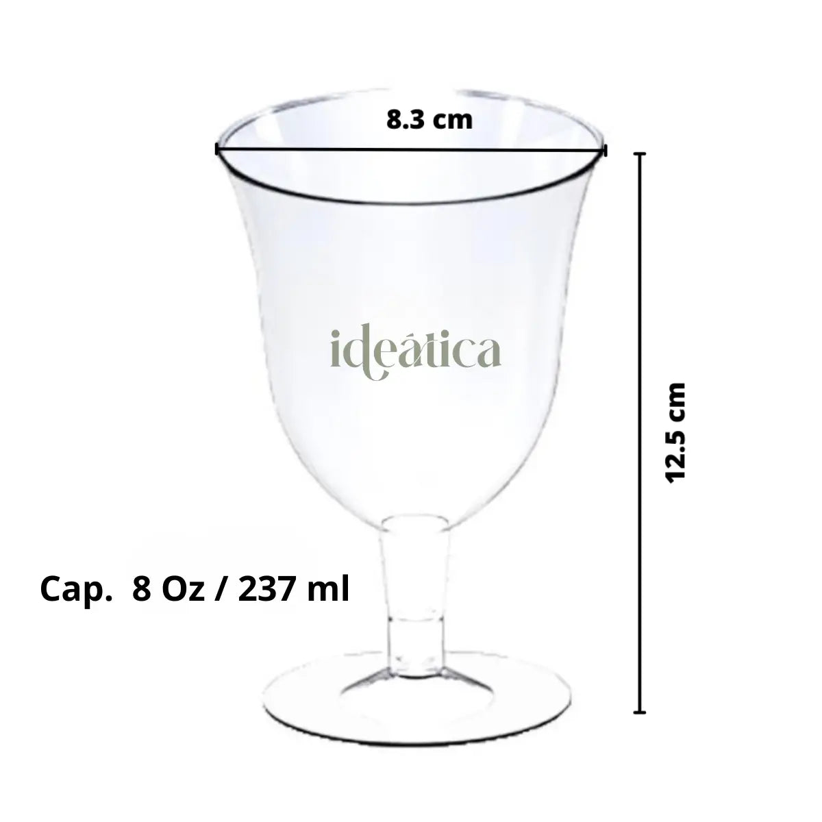 Copa para Bebidas o Postres Tulipan Re-utilizable Candy Bar Catering 8 Oz PT
