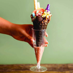 Copa para Postres Champagne Re-utilizable Plastico Catering - 4.5 Oz / 133 ml ( 6 Pzas / 60 Pzas ) IA