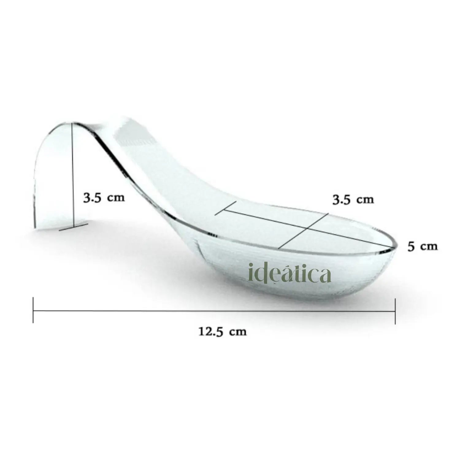 Cuchara Arco para Postres o Comida Molecular Re-utilizable Candy Bar Catering 100 pzas IA