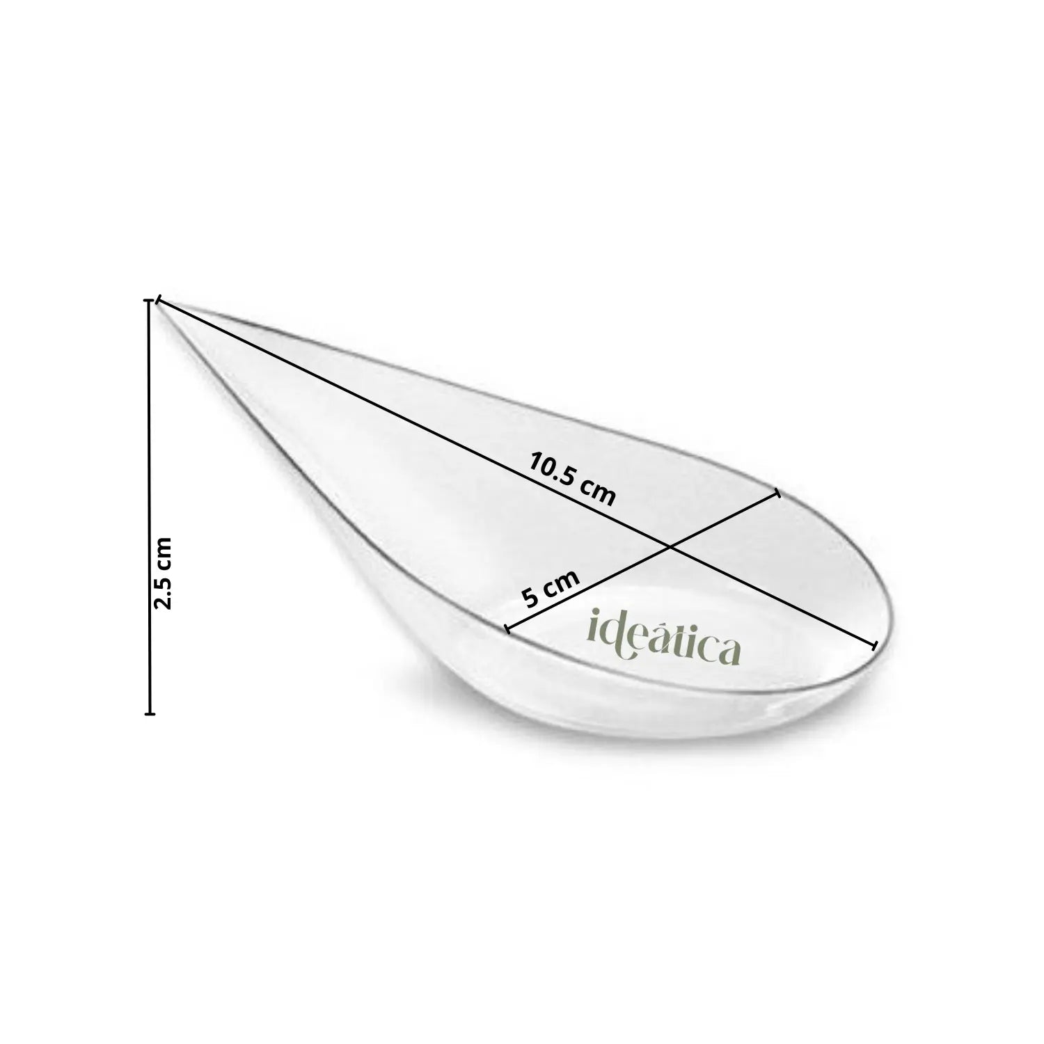 Cuchara Gota para Canapes o Comida Molecular Re-utilizable Plastico Catering ( 20 Pzas / 100 Pzas ) IA