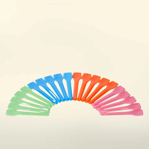 Cucharita de Colores para Postres Helado Biodegradable Re-utilizable Plastico Catering 400 pzas IA
