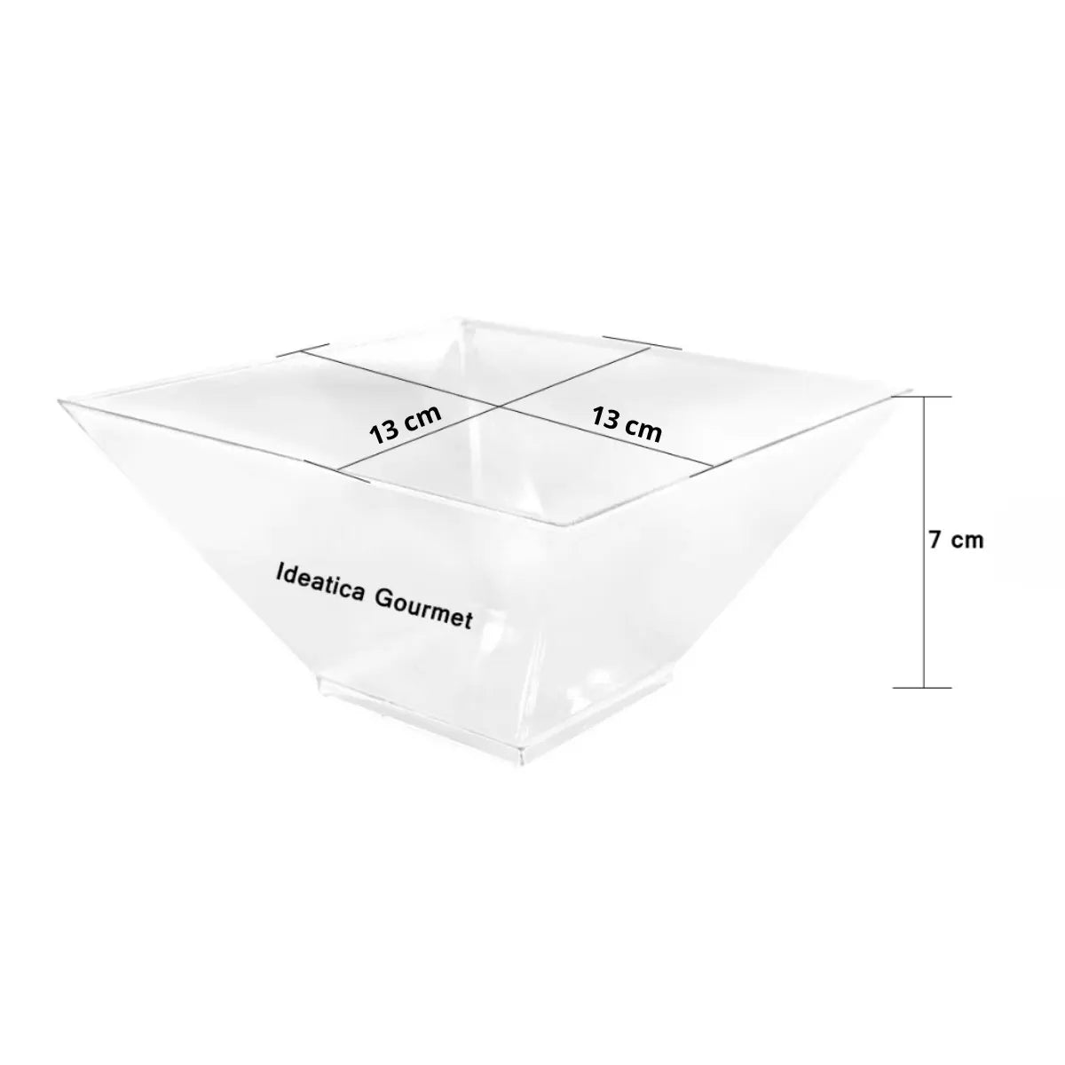 Ensaladera Piramide para Postres Re-utilizable Candy Bar Catering 14 Oz IA