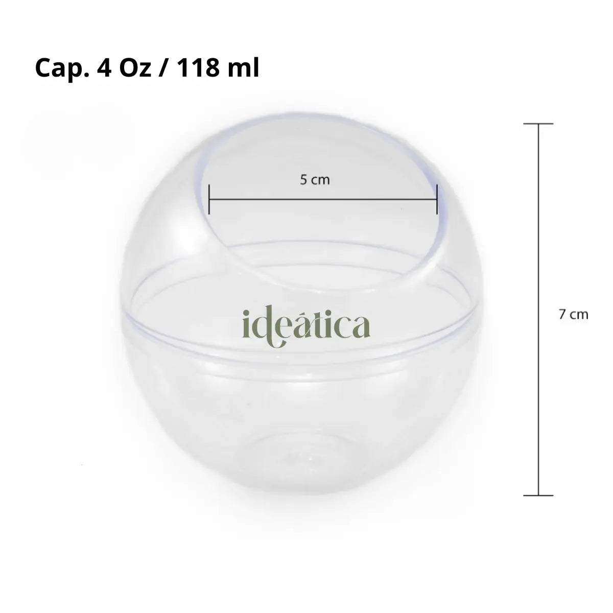 Esfera Gourmet para Postres Re-utilizable Candy Bar Catering 4 Oz 105 pzas IA