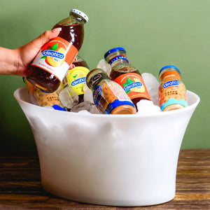 Hielera Acrilico Blanca 10 Litros Grande para Botellas Eventos y Catering