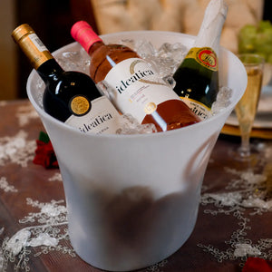 Hielera Acrilico Blanca 10 Litros Grande para Botellas Eventos y Catering