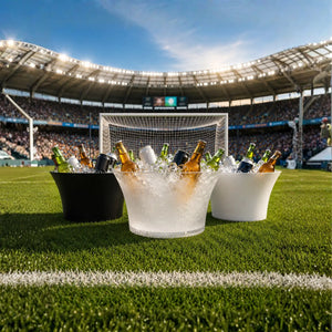 Hielera Acrilico Negra 10 Litros Grande para Botellas Eventos y Catering