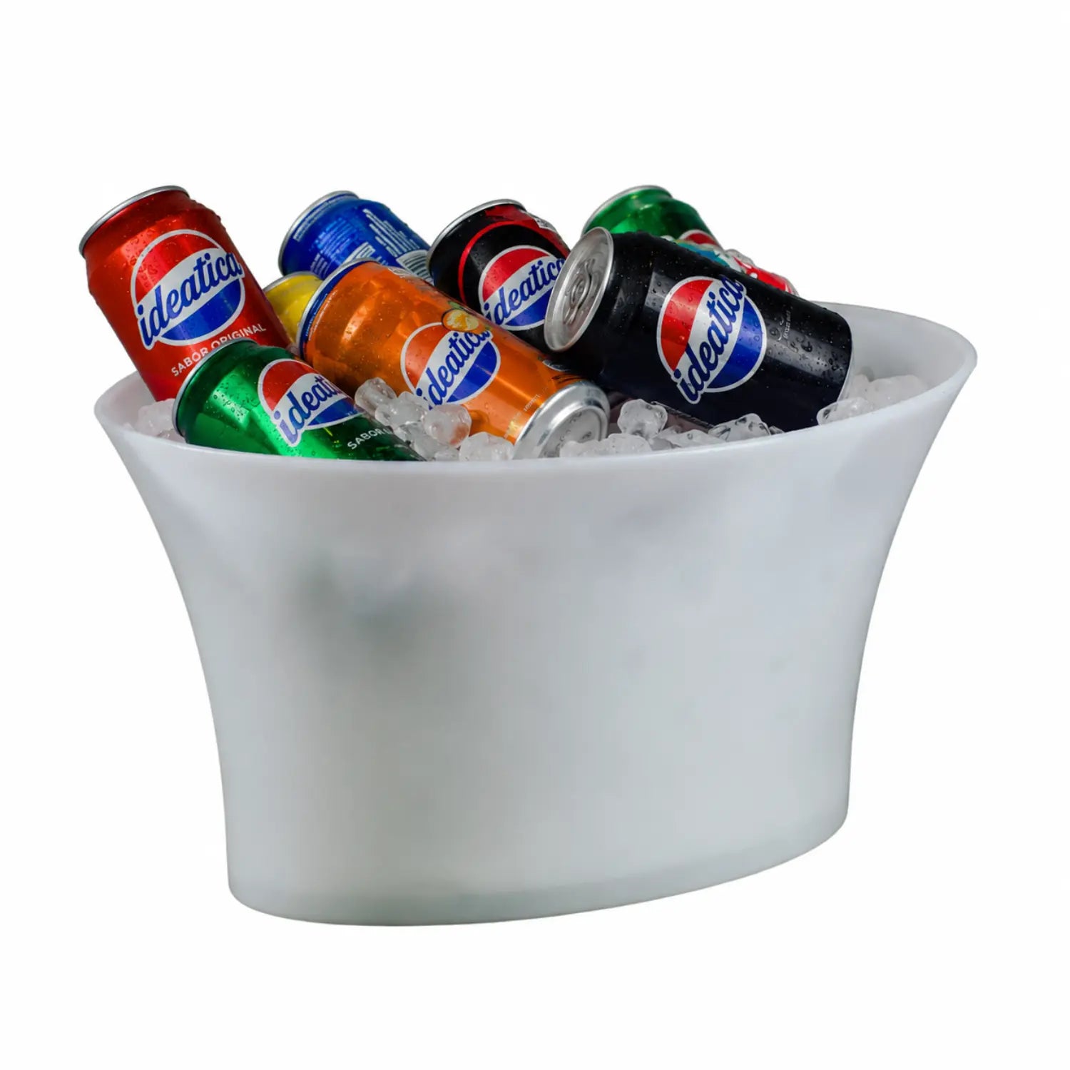 Hielera Acrilico Blanca para Botellas 10 Lt Eventos y Catering - Ideática