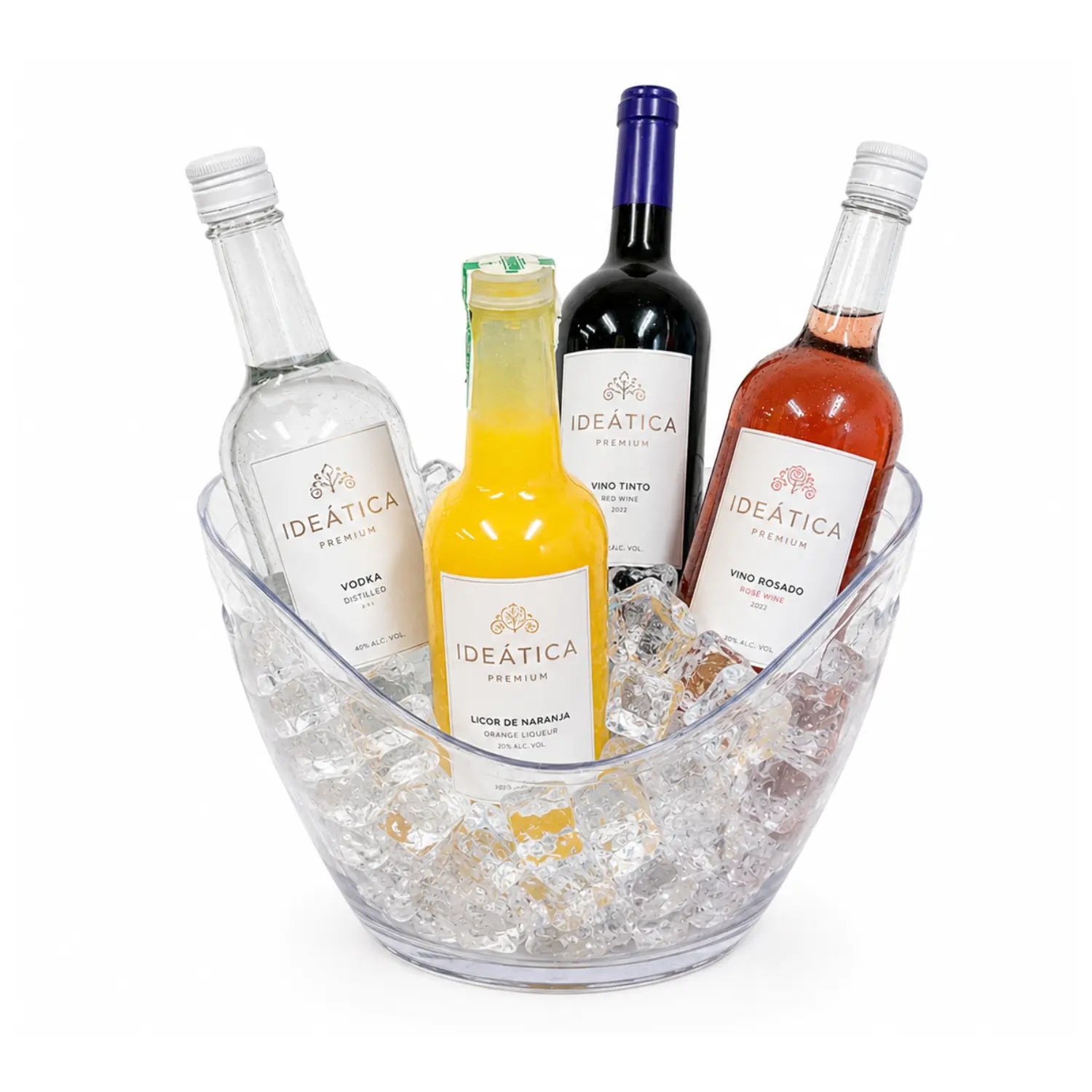 Hielera Mediana para Botellas 4 Lt Acrilico Eventos y Catering
