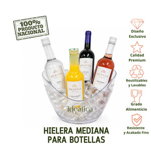 Hielera Mediana para Botellas 4 Lt Acrilico Eventos y Catering