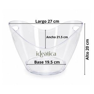 Hielera Mediana para Botellas 4 Lt Acrilico Eventos y Catering