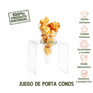 Display para Conos y Catering Acrilico - 6 pzas