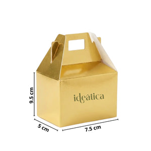 Mini Caja Estilo Box Lunch de Carton Laminado Armable para Dulces Degustaciones y Catering  50 pzas