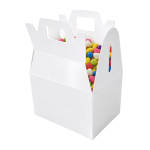 Mini Caja Estilo Box Lunch de Carton Laminado Armable para Dulces Degustaciones y Catering  50 pzas