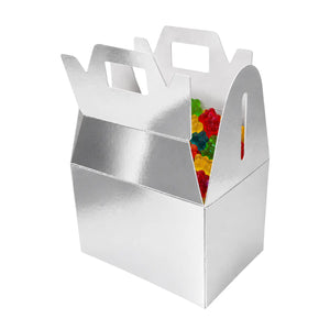Mini Caja Estilo Box Lunch de Carton Laminado Armable para Dulces Degustaciones y Catering  50 pzas