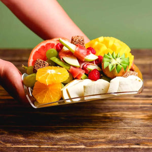 Mini Charola de Servicio Para Canapes o Postres Re-utilizable Plastico Catering 5 pzas IA