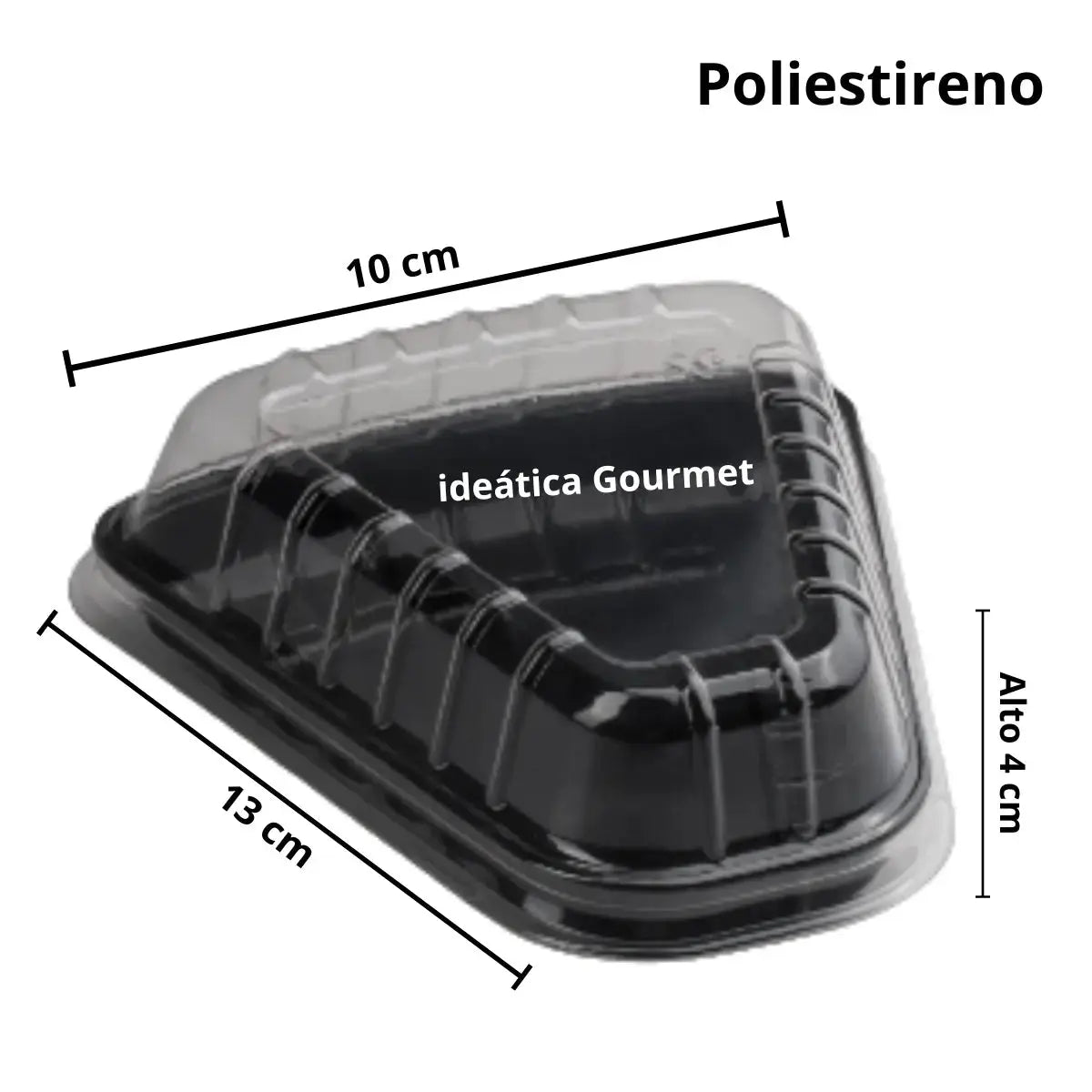 Mini Contenedor para Pastel Plástico Triangular  -  IN