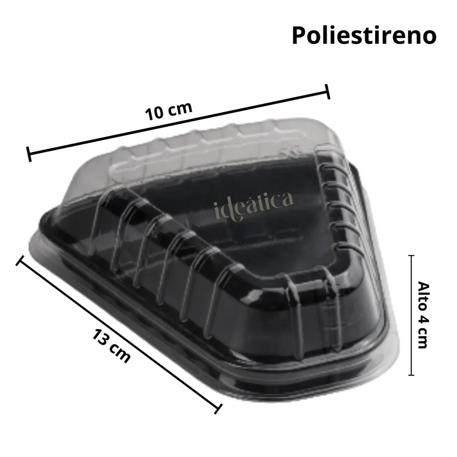 Mini Contenedor para Pastel Plástico Triangular  -  IN