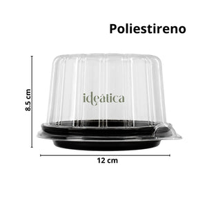 Mini Domo para Pastel Semi Profundo Plastico Redondo  - 100 Pzas