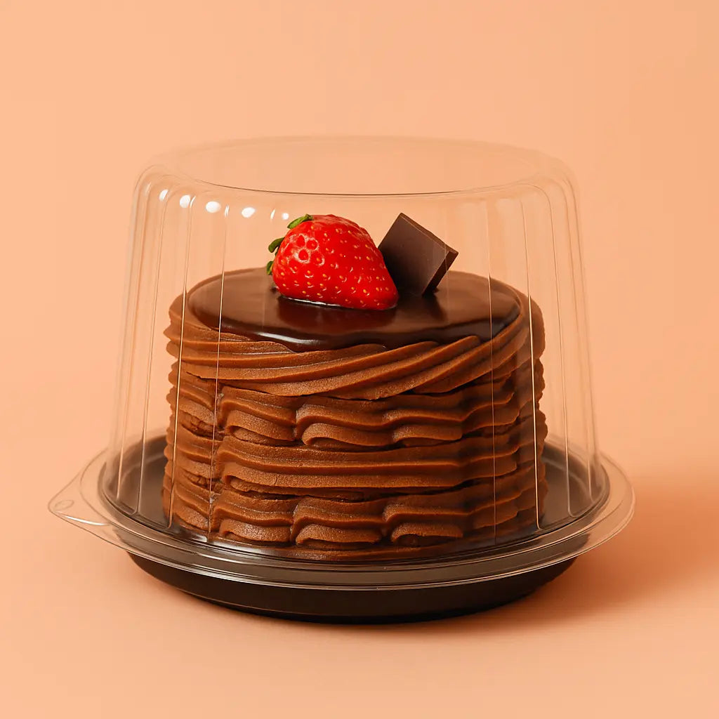 Mini Domo para Pastel Semi Profundo Plástico Redondo  -  IN