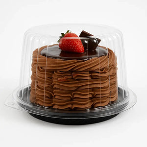 Mini Domo para Pastel Semi Profundo Plastico Redondo  - ( 25 Pzas / 100 Pzas ) IN