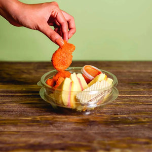 Mini Esfera Bowl Contenedor con Tapa para Alimentos, Ensaladas, Snacks o Comida Plastico  - ( 20 Pzas / 100 Pzas ) IN