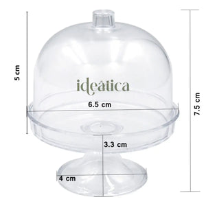 Mini Pedestal Cupula para Mini Cupcakes y Postres Re-utilizable Plastico Catering -  ( 20 Pzas / 100 Pzas ) IA