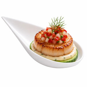 Mini Platito Gota para Canapes Postres y Catering - 20 Pzas y 100 Pzas