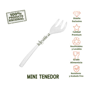 Mini Tenedor para Postres y Catering - 200 pzas