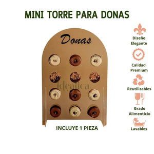 Mini Torre o Base Demostrador para Donas de Acrilico  Catering 12 Hoyos IA