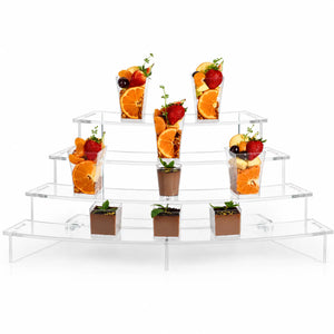 Mini Torre o Base para Cupcakes y Postres Escalera Arco de Acrilico Catering 4 Niveles