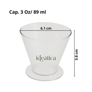 Mini Vasito Shot para Postres Re-utilizable Plastico Catering - 3 Oz / 89 ml ( 10 Pzas / 100 Pzas ) IA
