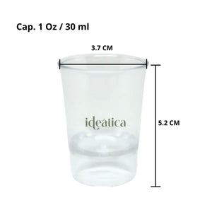 Mini Vasito Tequilero o Caballito para Postres Re-utilizable Plastico Catering - 1 Oz / 30 ml ( 15 Pzas / 105 Pzas ) IA