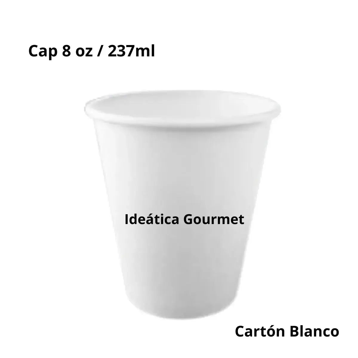 Mini Vaso Biodegradable Compostable Para Bebidas o Café Expresso de Cartón Blanco Catering 4 Oz / 118 ml - ( 50 Pzas / 200 Pzas ) IN