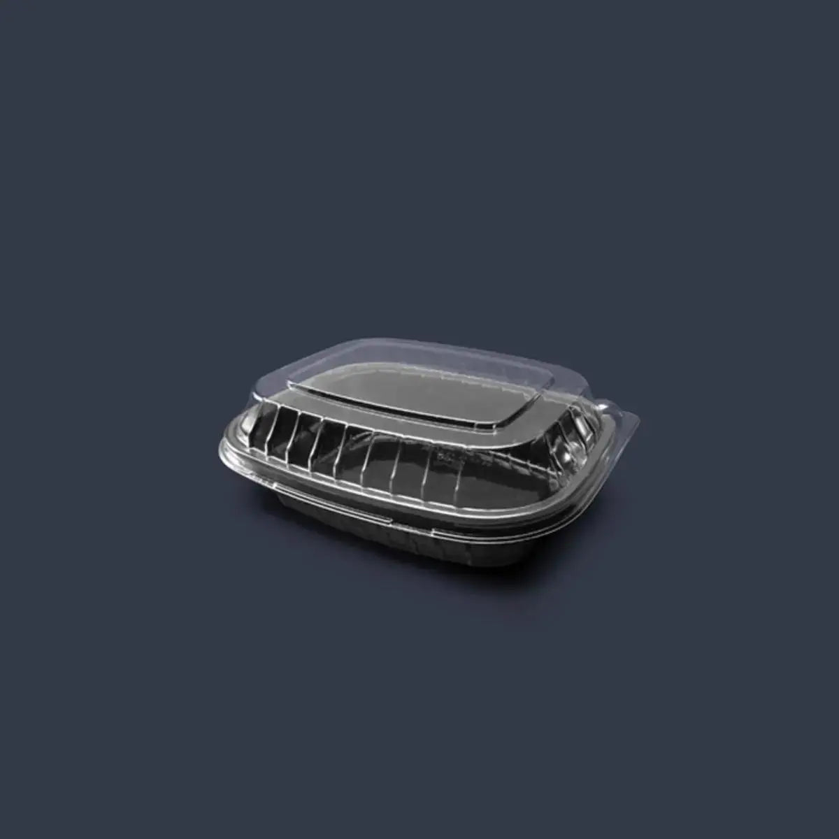 Mini Contenedor con Tapa para Alimentos, Ensaladas o Comida Plástico sin Divisiones Rectangular IN