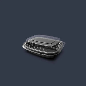 Mini Contenedor con Tapa para Alimentos, Ensaladas o Comida Plástico sin Divisiones Rectangular IN