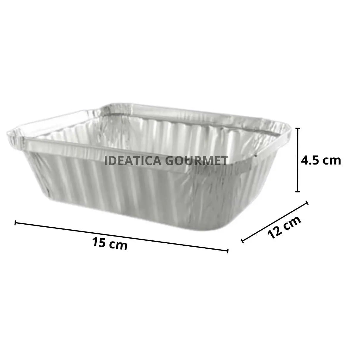 Mini Pavera con Tapa para Alimentos o Comida Aluminio Plástico Rectangular IN