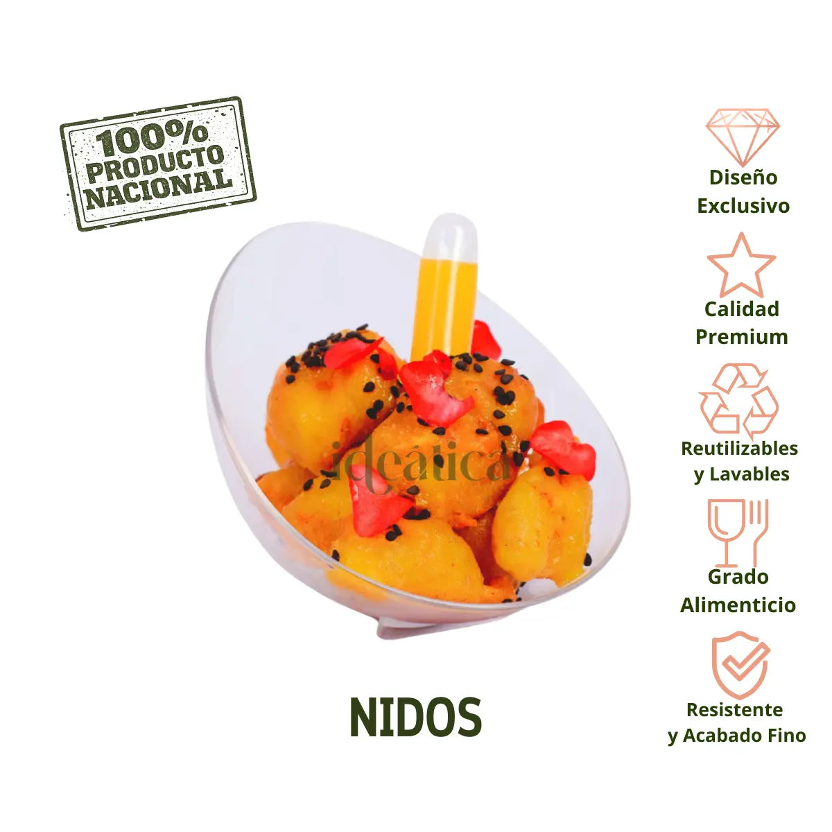 Nidos para Postres Re-utilizable Candy Bar Catering 100 pzas IA