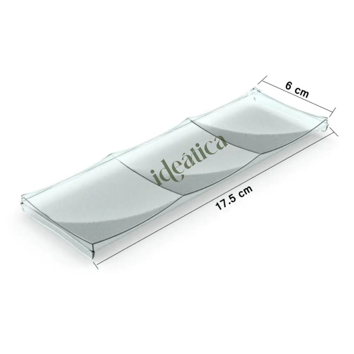 Platito Canape para Postre Triple Re-utilizable Candy Bar Catering 100 pzas IA