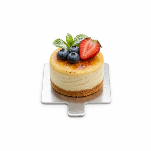 Platito Charolita o Base Cuadrado con Asa de Carton Laminado para Canapes o Postres Catering 50 pzas